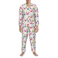 thumbnail image 3 of Sikiie Cute Flamingo Mens Pajama Set, Soft Warm Long Sleeve Sleepwear, Cozy Button-Down Pjs for Men-Small, 3 of 7