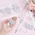 thumbnail image 4 of 6 juegos de collares con fotos en blanco, collares con cuentas de perlas de 6 mm con crucifijo para bautizo, regalos para mujeres, creación de joyas DIY, 4 of 5