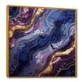 thumbnail image 2 of Designart "Essence of Blue and Gold Abstract Marble IV" Abstract Framed Wall Art - Blue Abstract Marble Bedroom Framed Canvas Wall Art, 2 of 6