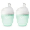 Gentle Bottle Silicone Wide Mouth Baby Bottle 4 oz, Mint