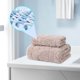 thumbnail image 5 of Toallas de baño, conjunto de dos piezas de toalla y toalla de baño, de vellón grueso con espalda de tortuga, suave, absorbente y de secado rápido, de terciopelo., 5 of 7