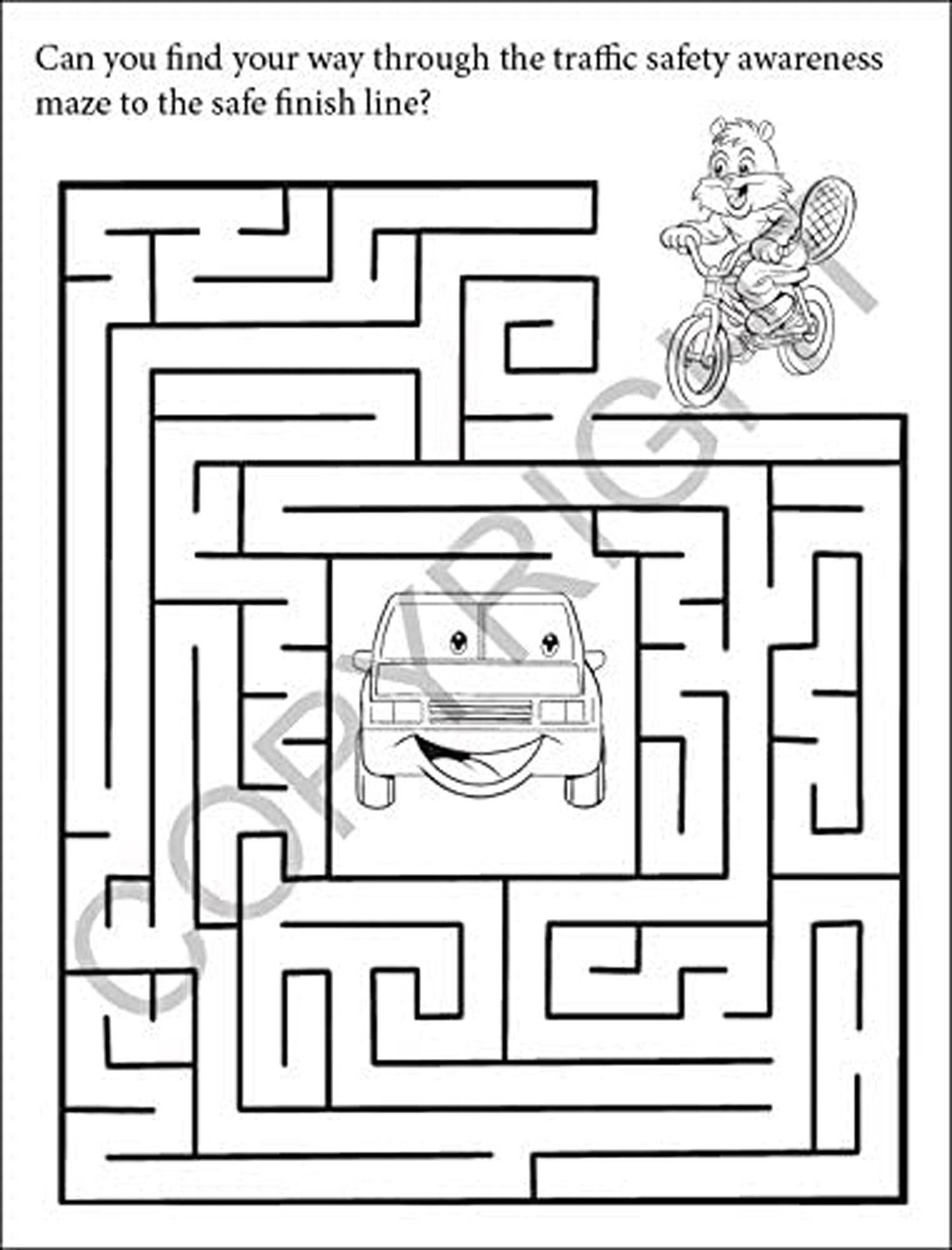25 Pack - Traffic Safety Awareness Kid's Coloring & Activity Books