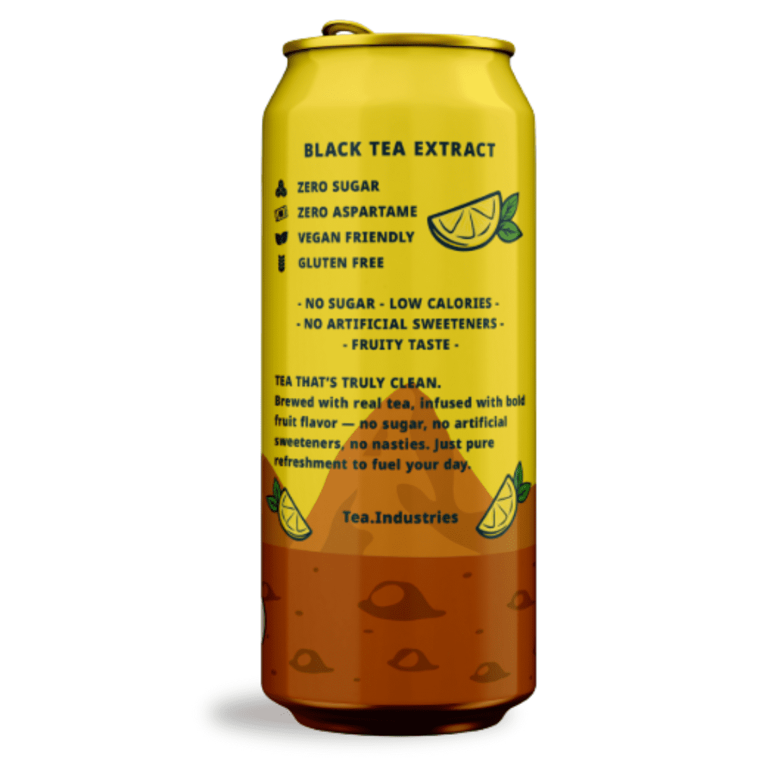 Tea Industries, Lemon Iced Tea, 16 Ounce, 12 Pack, Naturally