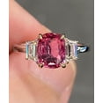 thumbnail image 2 of Lab Created Beautiful 4.6 Ctw Padparadscha Sapphire Ring Engagement Ring,Promise Ring, Couple Ring Gift For Love, 2 of 5