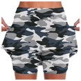 thumbnail image 2 of SUYIDA Women's Athletic Skorts Pleated High Waist Floral Print Skinny Yoga Sport Comfortable Skirt for Women Casual Summer Skirts Camouflage,XXXXL, 2 of 5