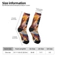 thumbnail image 2 of Fuzoiu Abstract Lion Painting Print Athletic Crew Socks for Men & Women,Casual Crew Socks,Above Ankle Crew Socks for Business, Casual, 2 of 6