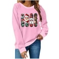 thumbnail image 2 of PNTUTB Christmas Sweatshirts for Women Fashion Print Long Sleeve Casual Crew Neck Pullover Tops, 2 of 5