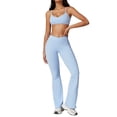 thumbnail image 1 of Conjuntos de entrenamiento for mujer, 2 piezas, sujetador deportivo, camiseta sin mangas, polainas de cintura alta, gimnasio, yoga, ropa activa, camiseta de entrenamiento for mujer, 1 of 7