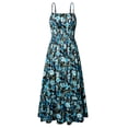 thumbnail image 1 of Vestido Grace Karin con estampado floral, sin mangas, tirantes finos, playa, 1 of 7