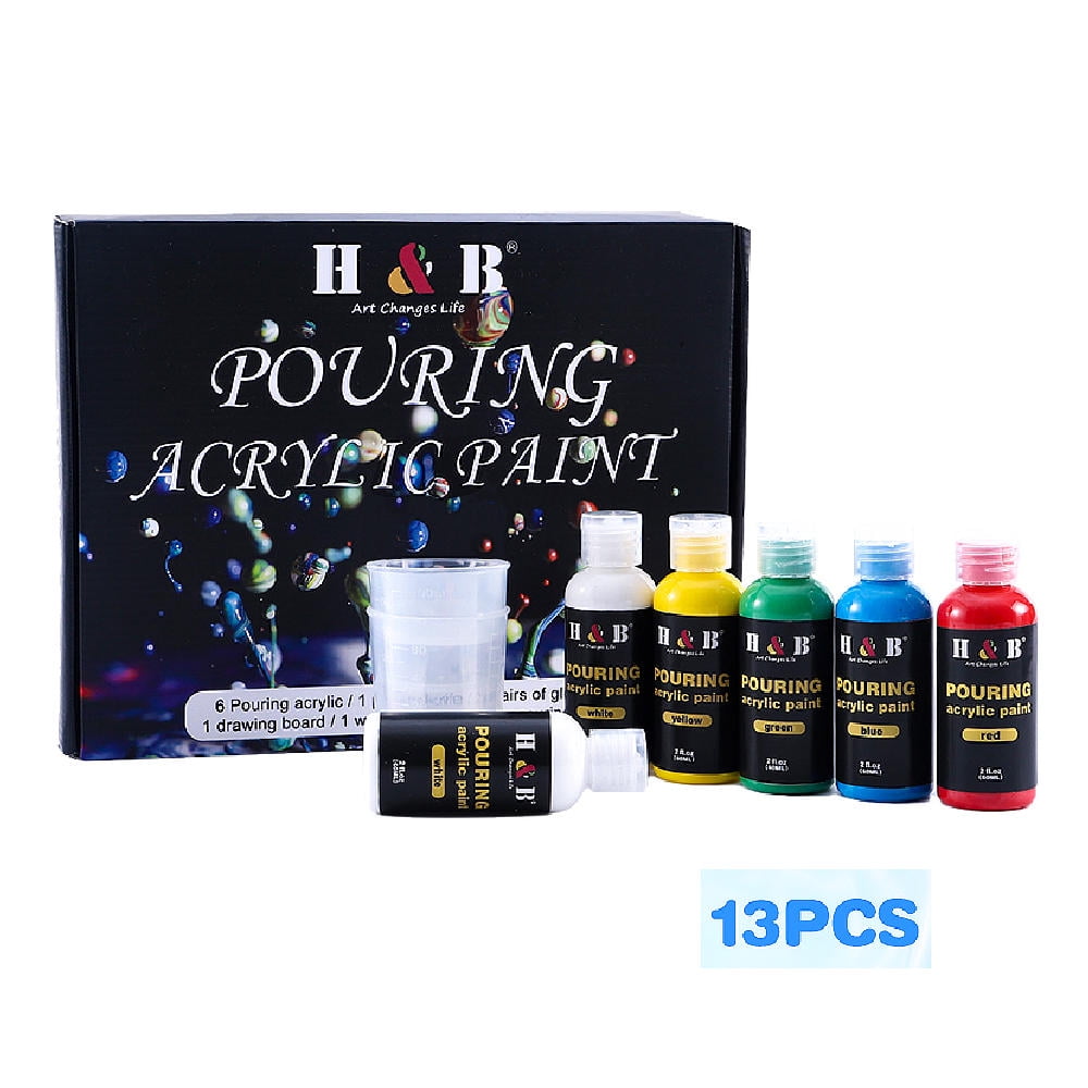 13Pcs Fluid Pouring Acrylic Paint Set Walmart Canada