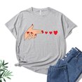 thumbnail image 2 of Fridja Blouse pour Femmes Imprimé Amour Manches Courtes Col Rond T-shirt, 2 of 4