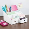 InterDesign Linus Desk Organizer with Drawers, White