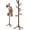 Brown, variant on Wooden Coat Rack Freestanding, Adjustable Height Solid Wood Clothes Stand with 8 Ball-End Hooks, Stable Tripod Base, 5.7FT Floor Coat Tree for Entryway Bedroom Office, Black