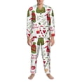 thumbnail image 3 of Sikiie Snowflakes Santa Claus Mens Pajama Set, Soft Warm Long Sleeve Sleepwear, Cozy Button-Down Pjs for Men-Large, 3 of 7