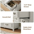 thumbnail image 2 of GIKPAL Dresser and Nightstand 3 Piece Set - Includes Double 6 Drawer Farmhouse Dresser, Nightstand Set of 2 with Charging Station, Vintage Bedroom Set, White, 2 of 11