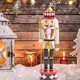 thumbnail image 4 of Figura de soldado cascanueces de 30 cm, adorno navideño para fiestas. Blanco, 4 of 9