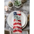 thumbnail image 3 of nqOlkjepod American Flag Cloth Napkins Set of 6 Reusable Dinner Napkins, Rustic Watercolor USA Flag Cocktail Napkin Washable Table Napkins for Wedding/Holiday Party/Baby Shower 20"x20", 3 of 8