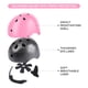 thumbnail image 2 of Set de protección DaCool para niños, casco de bicicleta y monopatín, color rosa, 2 of 7