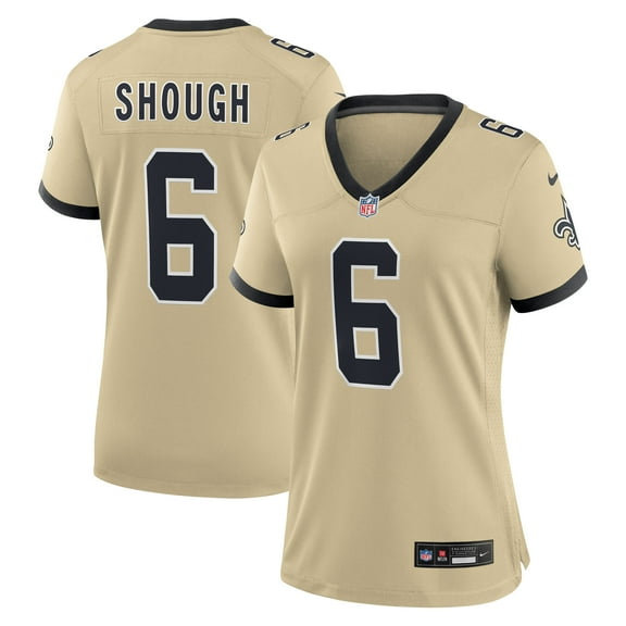 Women's Nike Tyler Shough Gold New Orleans Saints Alternate Game Player Jersey