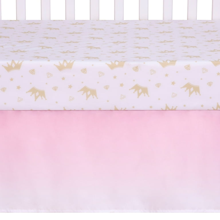 Princess crown top crib bedding set