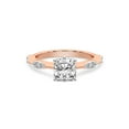thumbnail image 4 of IGI Certified 4 Carat Cushion Shape Lab Grown Diamond Engagement Ring | 14K Rose Gold | Theodora Six Prong Side Stone Diamond Ring | FG-VS1-VS2 Quality Friendly Diamonds, 4 of 6