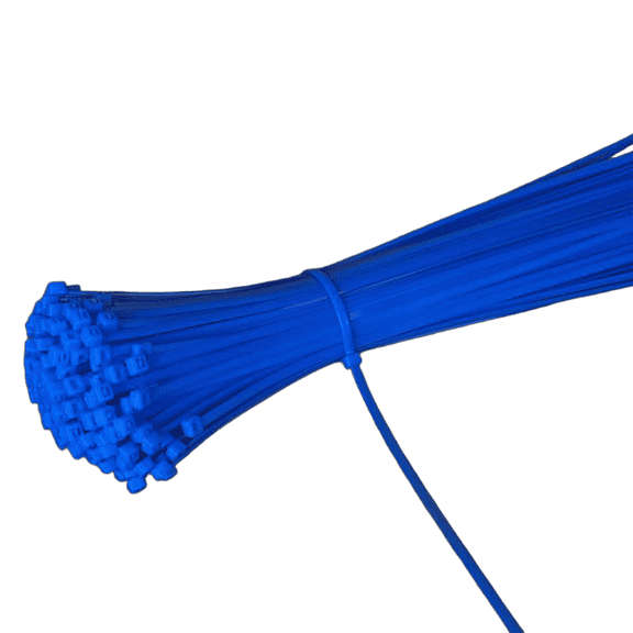 MISSMILE 100Pcs Cable Ties,Serrations Zip Ties,Slippage Cord Ties,Blue