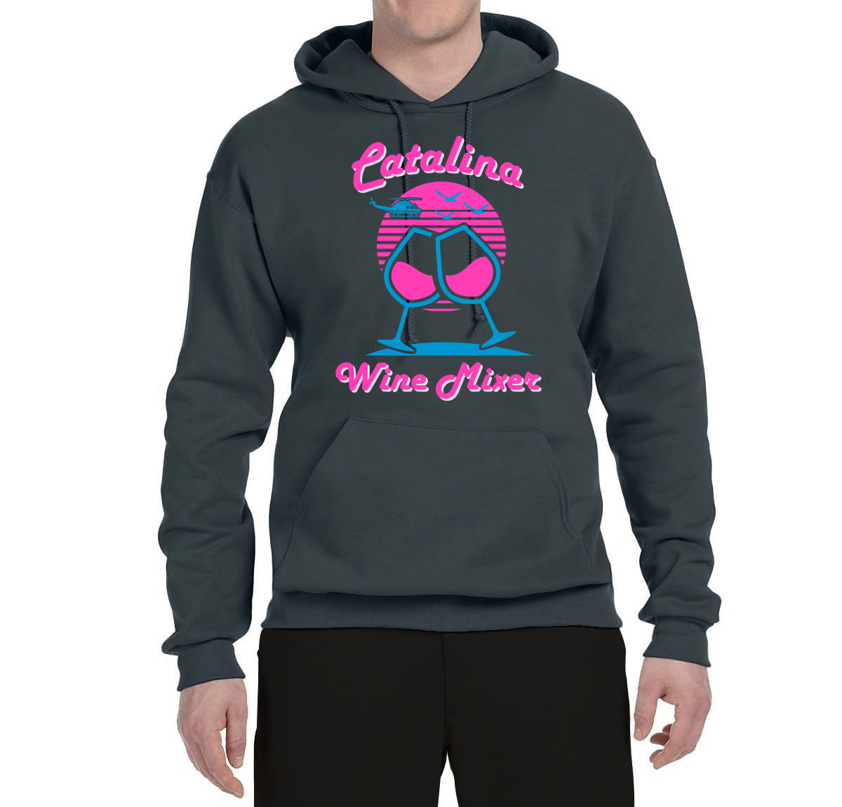Catalina Wine Mixer Island Prestige Movie| Mens Pop Culture Hooded Sweatshirt Graphic Hoodie, Charcoal, X-Large - image 2 of 4