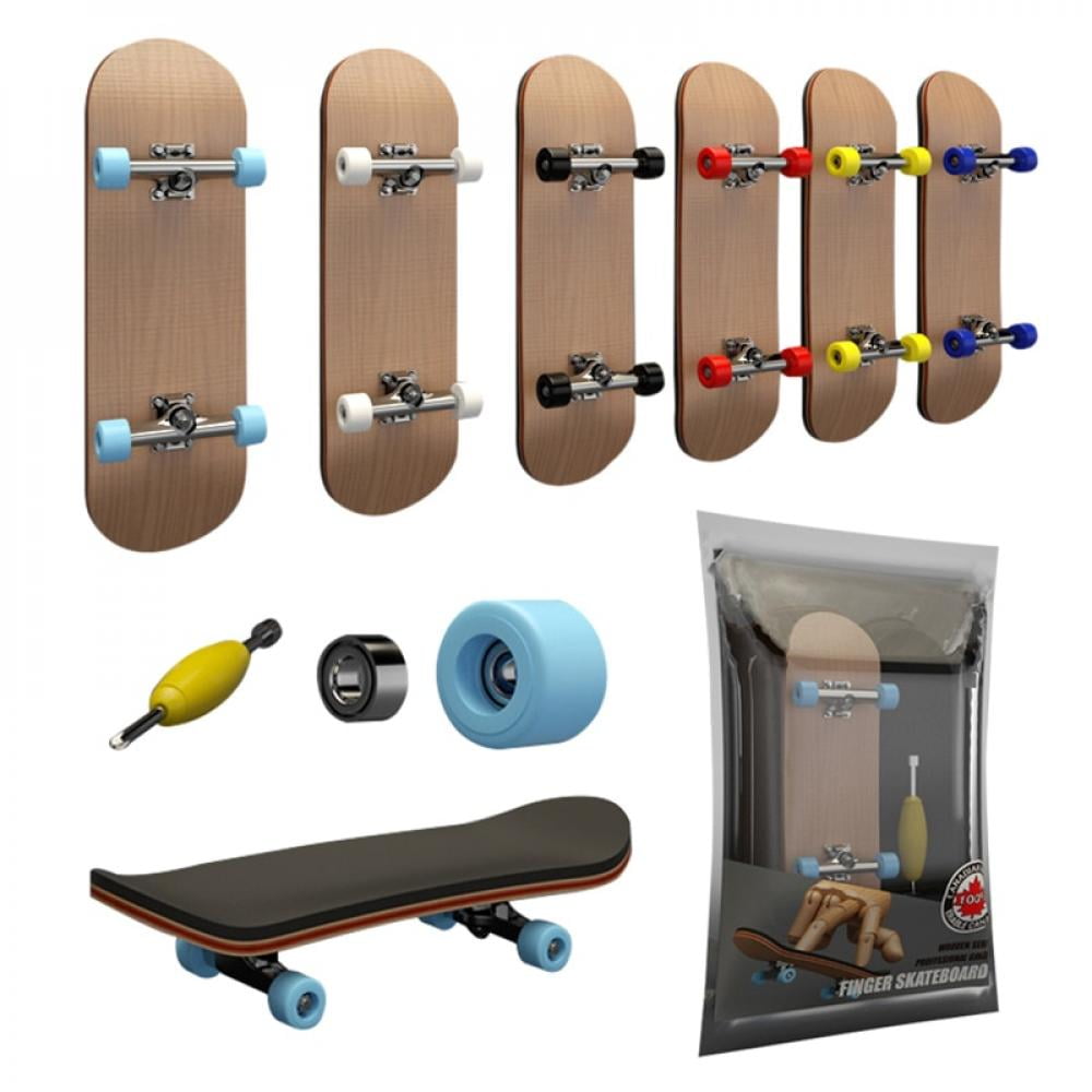 5Pcs Toys Bearing Wheels Wooden Maple Deck Fingerboard Skateboards 96mm Sports 