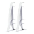 thumbnail image 1 of KAKOWELY 2pcs Metal Double Curtain Drapery Rod Bracket for Drape Rods (White),6.5"X3.15"X0.63", 1 of 4