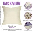 thumbnail image 2 of Lavender Flower Decorative Throw Pillow Covers 20x20 Set of 4, Spring Time Vibes Purple Floral Mason Jar Outdoor Pillowcase, Hope Spring Eternal Bloom Gather Stripes Cushion Case Home Decor, 2 of 6