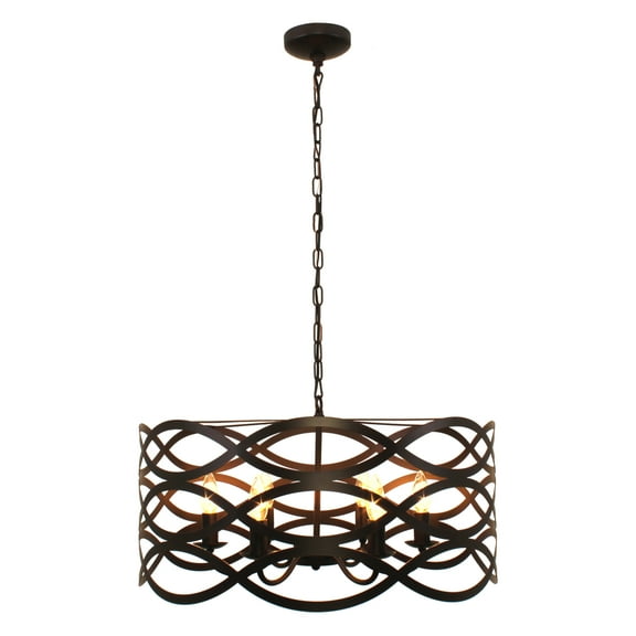 Lighting CAPELLA Transitional 6 Light Oil Rubbed Bronze Ceiling Pendant 24" Wide