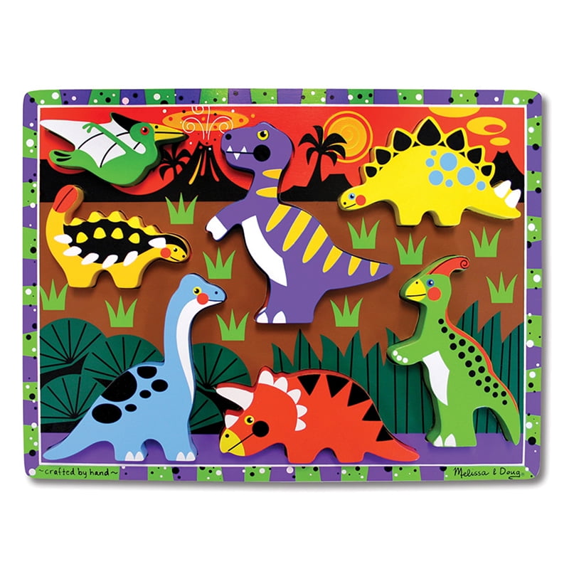 melissa and doug wooden dinosaur puzzle