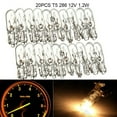 thumbnail image 1 of BUYISI T5 286 Car Dashboard Light Bulbs Set, 20Pcs, 12V/12W, Quartz Glass, Halogen Technology, Warm Whites Light, Wedge Bulb Types, 1 of 5