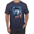 thumbnail image 2 of Wild Bobby American Flag Patriotic Wolf Dreaming Men Tee, 2 of 6