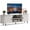 71" Natural, variant on LIVIZA 55" Fluted TV Stand for TVs up to 60", Mid Century Curved Entertainment Center, Natural