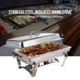 thumbnail image 2 of YouLoveIt 1PC Chafing Dish Buffet Rectangle Catering Warmer Server Fuel Tray Holder Stainless Steel Chafing Dishes Food Warmer for Parties Buffets, 2 of 8