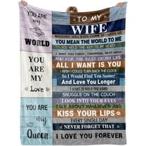Wife Gifts from Husband, Wife Birthday Gift Ideas, Wedding Anniversary Romantic Gifts for Wife Her, I Love You Gifts for Her, to My Wife Ultra-Soft Throw Blanket 60"x50"