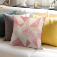 thumbnail image 7 of Red Pink Modern Art Geometric Pillow Covers,Red Pink Modern Art Geometric Throw Pillow Covers 24"×24" ,Living Room Sofa Couch Pillow Covers,Decorative Pillow Covers, 7 of 7