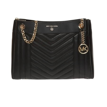 Michael Kors Susan Ladies Medium Black Leather Crossbody Bag 30H9GUSL2T001