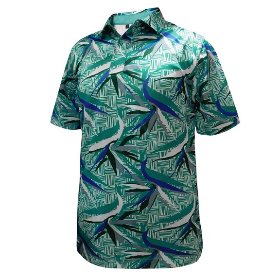 Monterey Club Men's Kingston Print Texture Golf Polo Shirt #3501