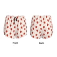 thumbnail image 4 of Disketp Hand Drawn Strawberry Print Women's Shorts Workout Shorts for Athletic Gym Running Shorts with Phone Pockets, 4 of 8