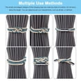 thumbnail image 5 of Curtain Tiebacks Magnetic, Window Drape Upgrade Holdbacks Decorative Drapery Tie Backs Weave Rope Clips for Window Draperies Sheer Blackout Panels Home Office, 5 of 8