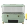 thumbnail image 1 of Sealed Multigrain Storage Box 2 Grids - Light Green, Transparent, ABS PET Material, for Home Rice and Grain Storage, 1 of 5