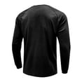 thumbnail image 4 of Fangasis Men Blouse Button Down T Shirts Long Sleeve Summer Tops Mens Fashion Pullover Casual Work T-shirt Black XL, 4 of 6