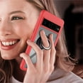 thumbnail image 5 of SaniMore Case for Google Pixel 7 Pro 6.7" 2022 Release, Rugged PC Backplane Shockproof TPU Bumper 360° Rotatng Ring/Kickstand Anti-drop Heavy Duty Protective Case For Google Pixel 7 Pro, Red, 5 of 5