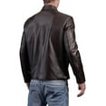 thumbnail image 2 of New Mens Brown Leather Jacket Slim fit Biker Motorcycle Genuine lambskin jacket A372, 2 of 3