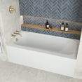 thumbnail image 3 of Streamline NAL-5240-PBR 60 in. x 30 in. Acrylic Left-Hand Drain Alcove Bathtub in Glossy White With External Drain in Polished Brass, 3 of 10