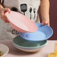 thumbnail image 2 of 5pcs Set, 9-Inch Deep Large Capacity Dinner Plates, Pasta Plates, Dessert Plates, Salad Plates, for Home, Dorm, Kitchen, Dining, Parties, Tableware Accessories, Kitchen Supplies, 5 Colors, 2 of 11