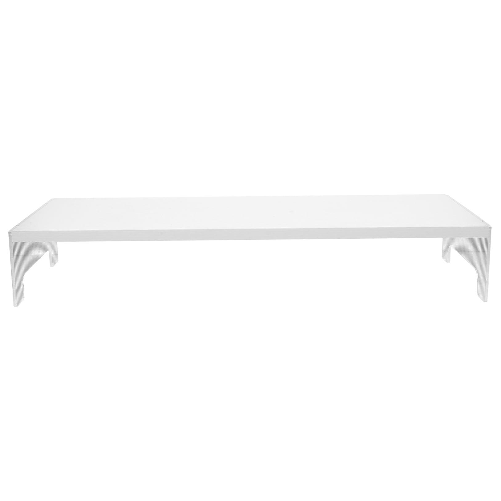 Tineasur Portable White Acrylic Monitor Riser Stand Desktop Shelf for Computer Screen Elevation