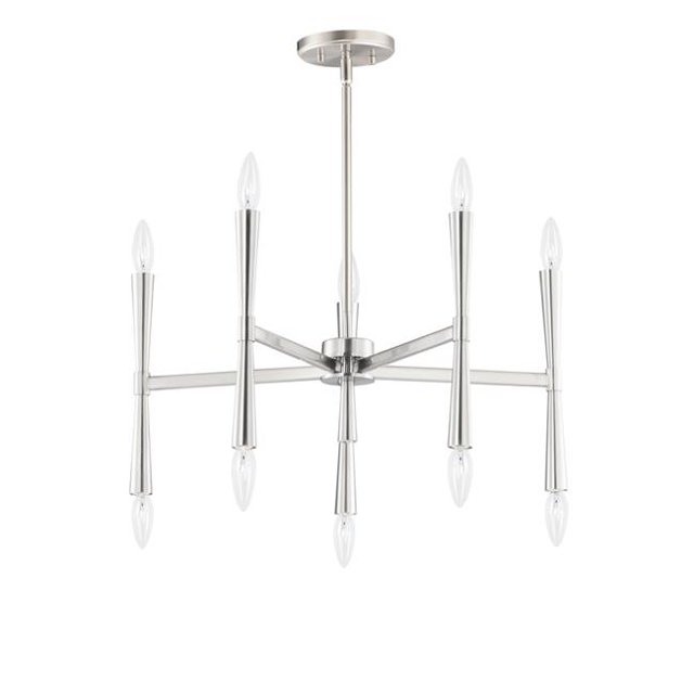 Maxim 24625SN Rome 10 Light Chandelier, Satin Nickel